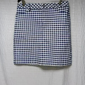 Talbots  Blue and white checkered mini shirt. Size 10P.